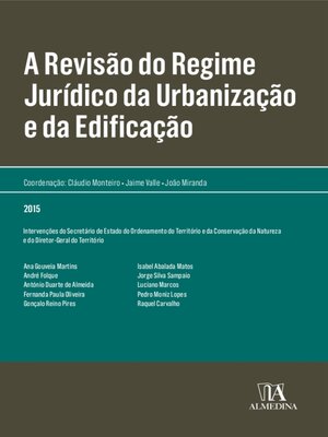 cover image of A Revisão do Regime Jurídico da Urbanização e da Edificação